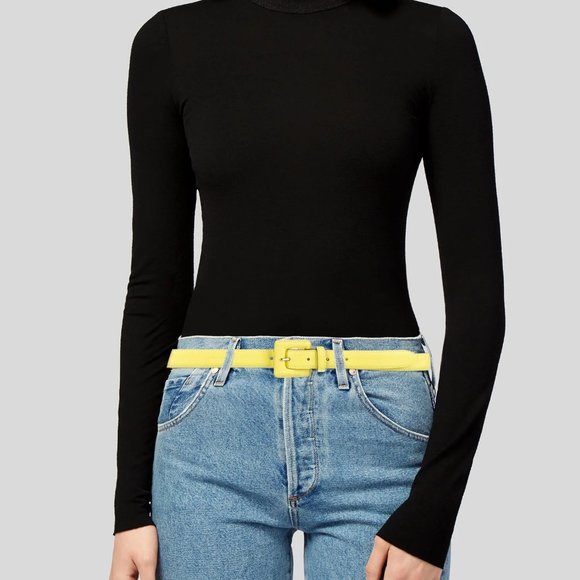 Longchamp Skinny Leather Belt NWOT - Picture 2 of 9